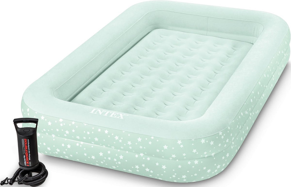 Intex kids travel luchtbed met handpomp - 168 x 107 x 25 cm