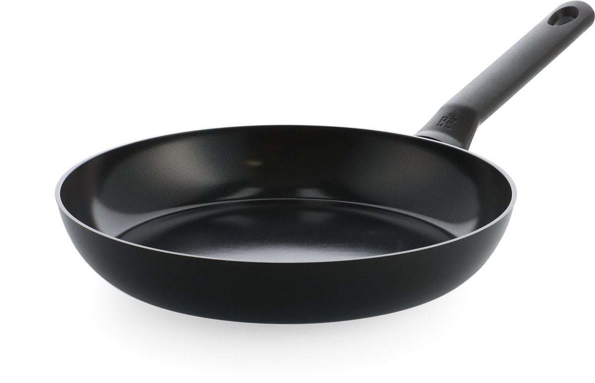 Bk enjoy koekenpan 28cm - pfas-vrije antikleeflaag - hapjespan inductie - keramische pan - ovenbestendig tot 160°c - koudgrepen - zwart