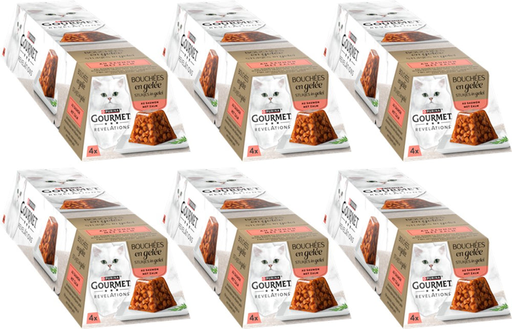 Gourmet revelations gelei - kattenvoer natvoer - zalm - 24 x 57 g