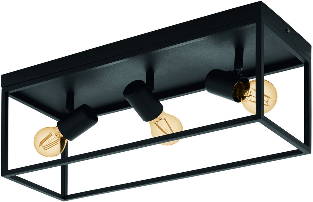 Eglo silentina plafondlamp - e27 - 54 cm - zwart
