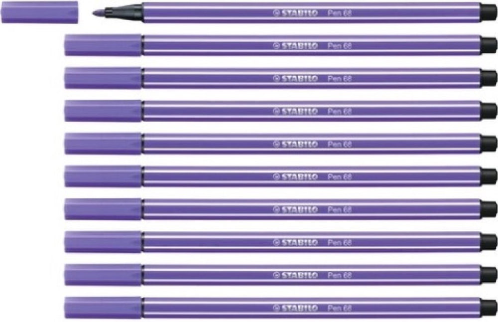 Stabilo pen 68 - premium viltstift - paars - doos 10 stuks