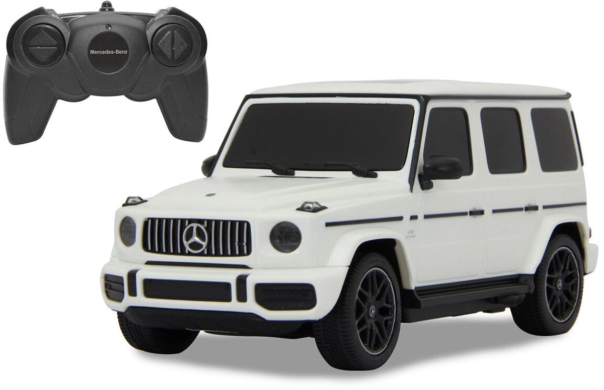 Jamara rc voertuig auto - 405192 rc auto mercedes-benz g63 - g klasse - wit - 2,4ghz rc model kant en klaar - 1:24 bestuurbare auto