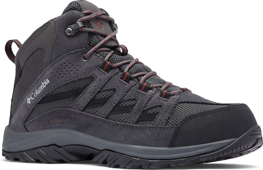 Columbia crestwood™ mid waterproof heren wandelschoenen - dark grey, deep rust