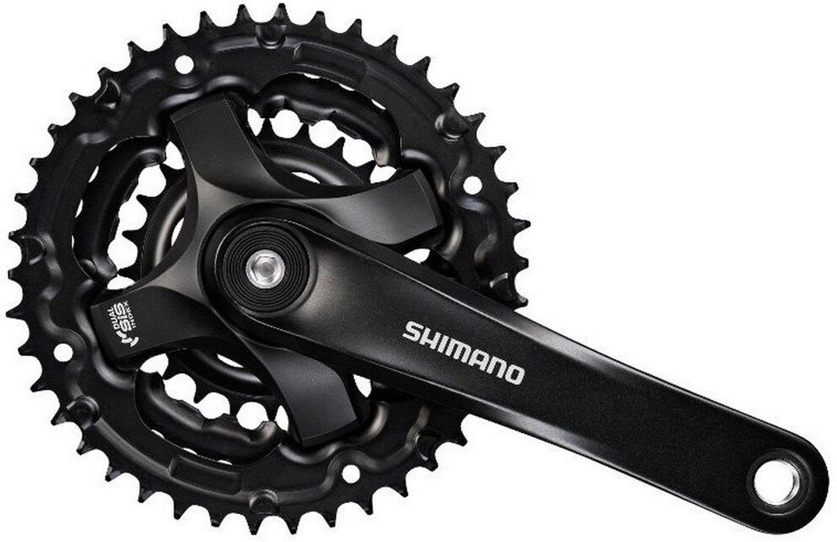 Shimano - crankstel fc-ty501 - 170 mm - 48-38-28t - zwart