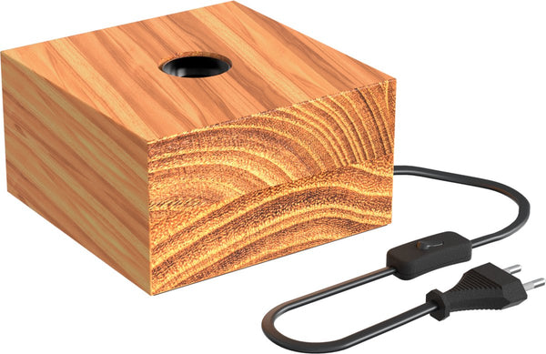 Calex tafellamp vierkant - scandinavisch - e27 fitting - fsc hout - excl. lichtbron