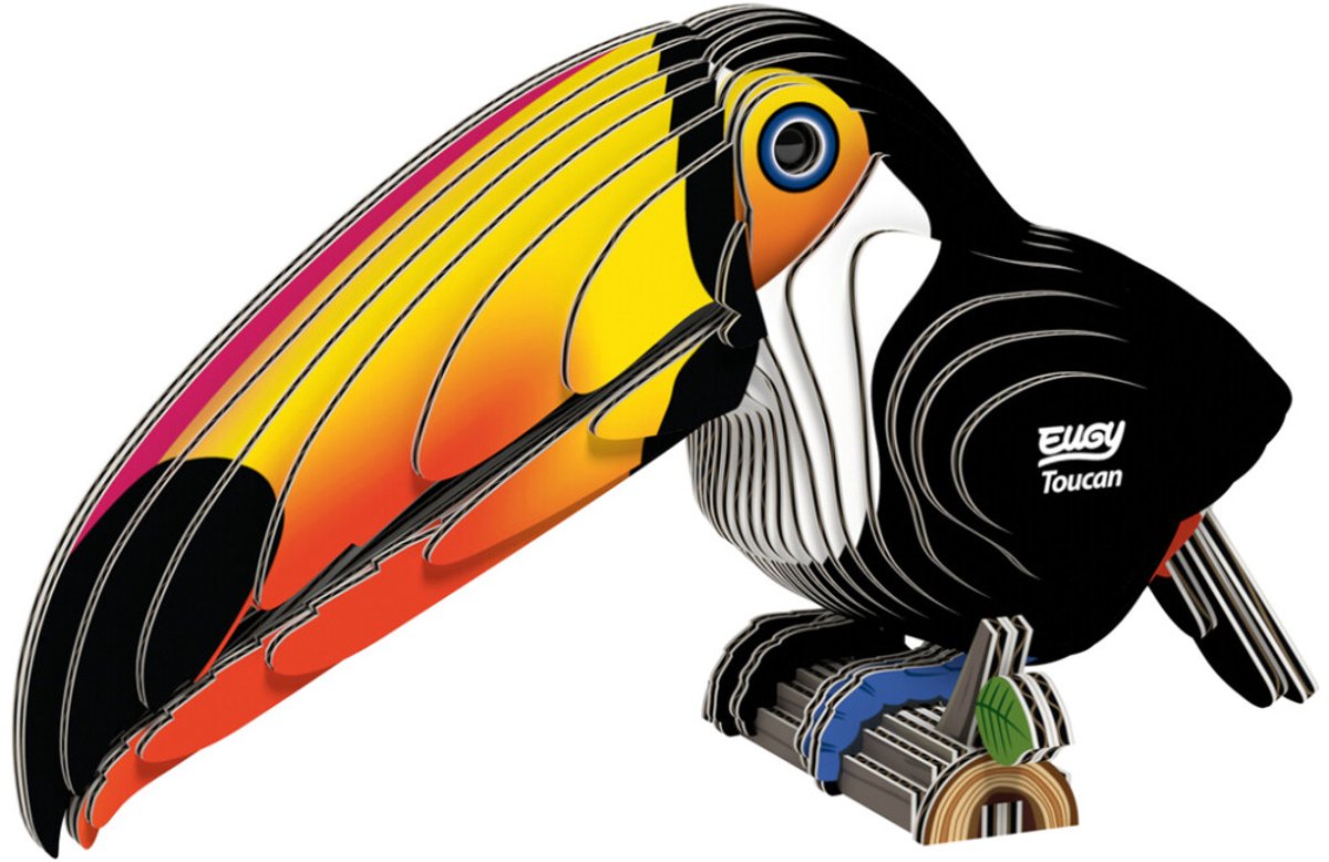 Eugy 3d puzzel - toekan - vogels - duurzaam - verzamel ze allemaal - 6 jaar