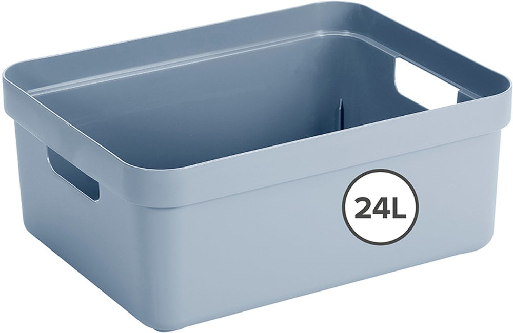 Sunware sigma home opbergbox 24l - 44.5x34.5x18.3 cm - blauw