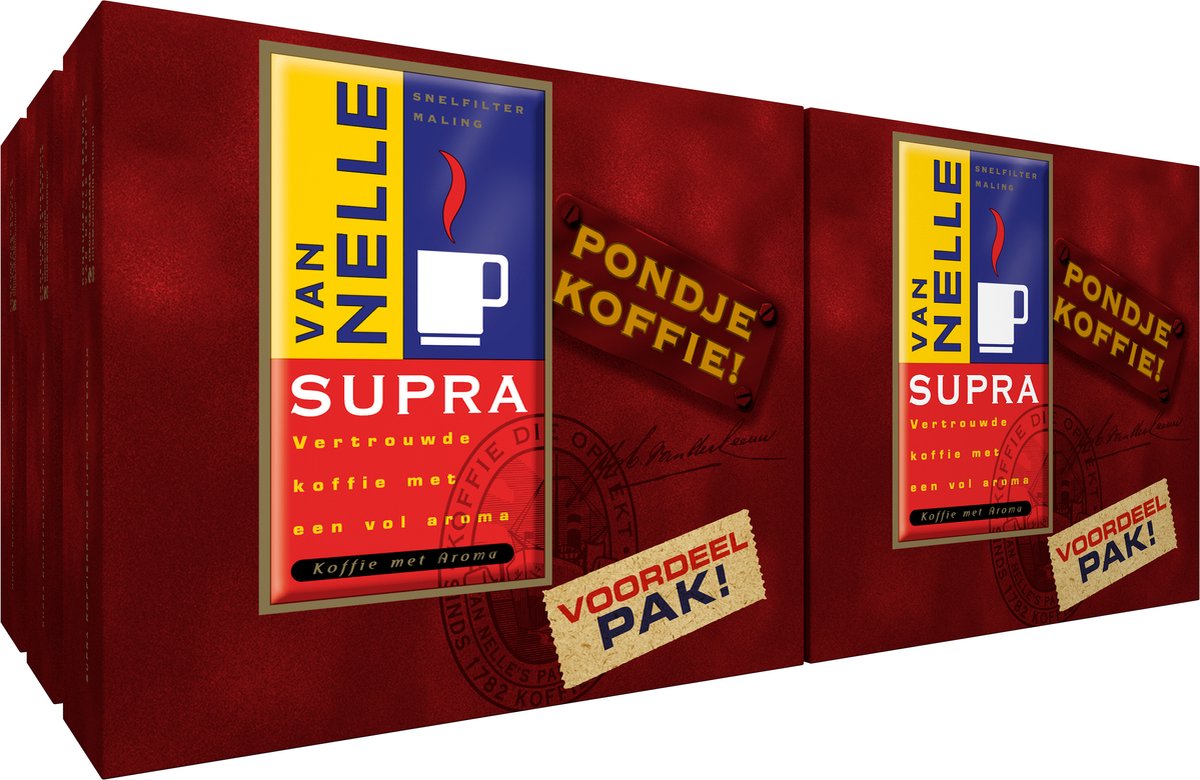 Van nelle supra filterkoffie - intensiteit 5 9 - 12 x 250 gram