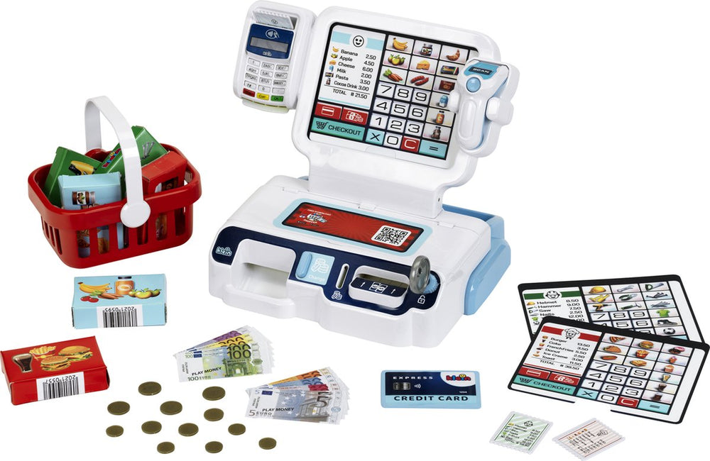 Klein toys zelfbedieningskassa - incl. accessoires, licht- en geluidseffecten - meerkleurig