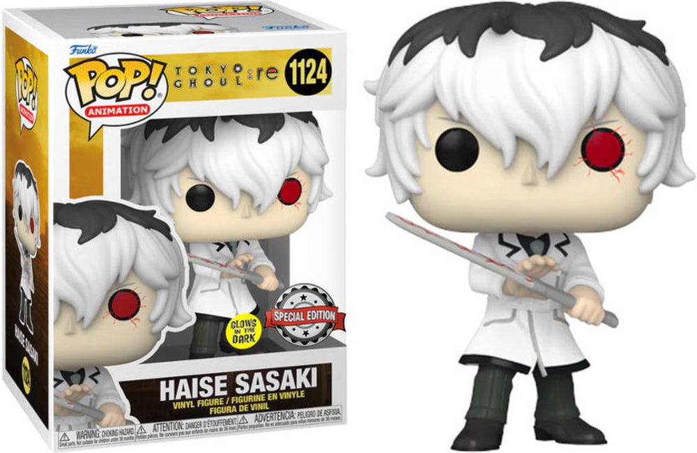 Funko pop! anime: tokyo ghoul - haise sasaki #1124 glow in the dark