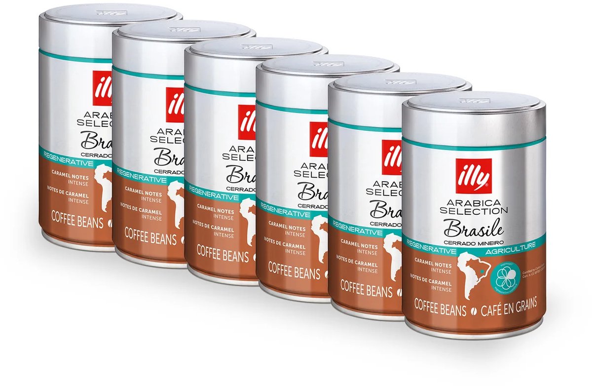 Illy - koffiebonen - arabica selection - brazilië - cerrado mineiro - 6 x 250 gram