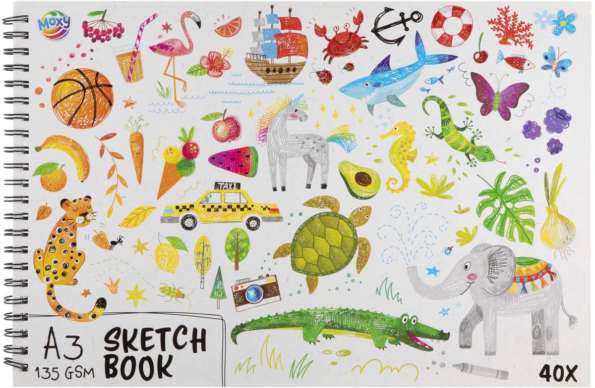 Creatief knutselgroepschetsboek a5, 40 afgesloten
