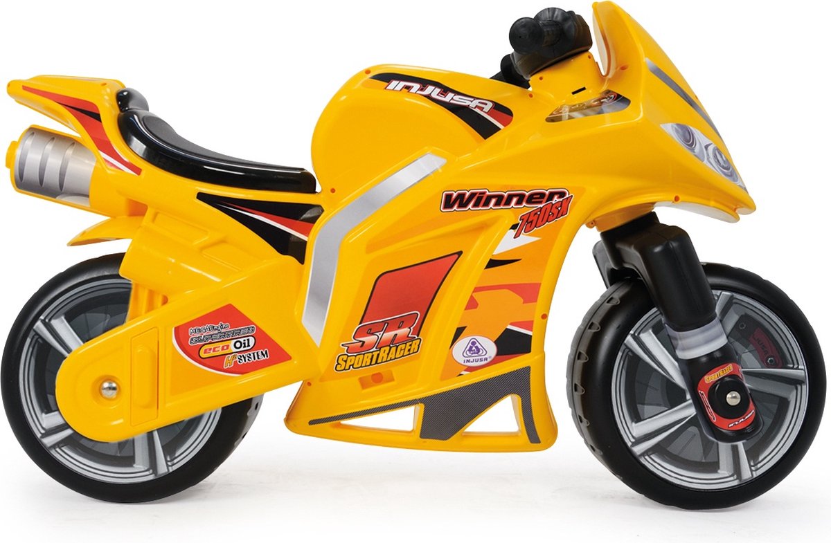 Injusa loopfiets motor speedbike geel