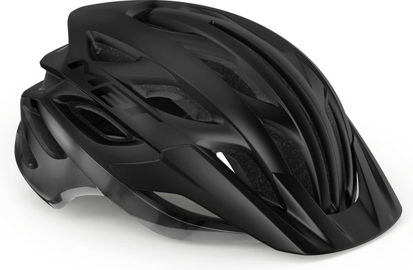 Met veleno fietshelm mannen vrouwen – fietshelm mountainbike volwassenen – elektrische fiets – stadsfiets – maat l (58-61cm) – black matt glossy (zwart) l