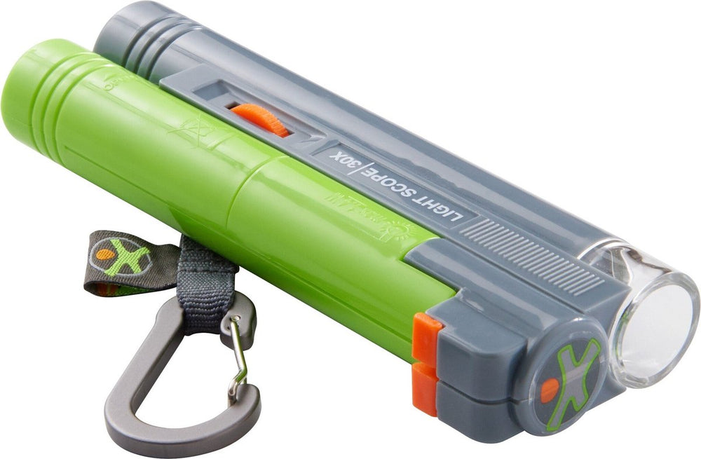 Haba terra kids - microscoop - junior 14 x 4,7 cm groen grijs
