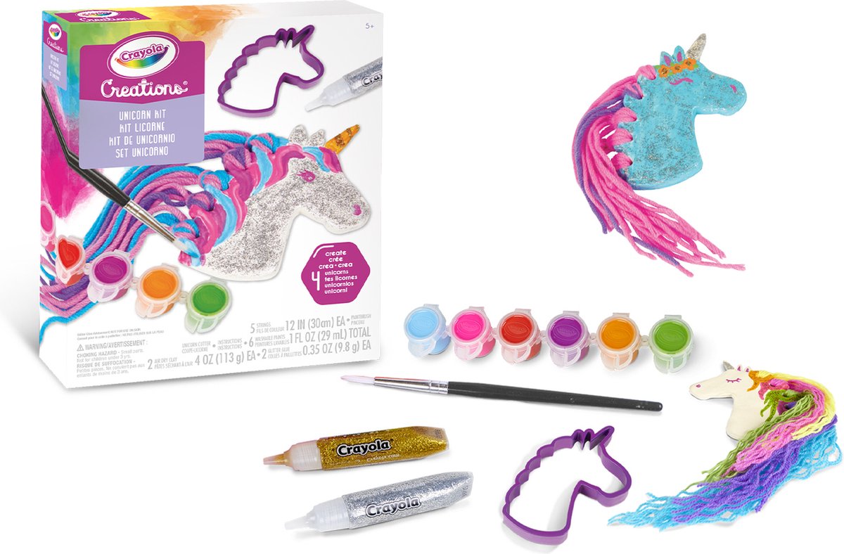 Crayola - creations - hobbypakket - eenhoorn klei set