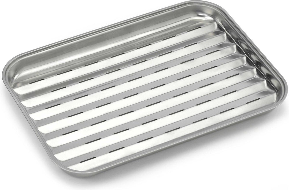 Barbecook herbruikbare grillpan - barbecuepan-grillpan-bbq schaal - rvs 34.5x24cm