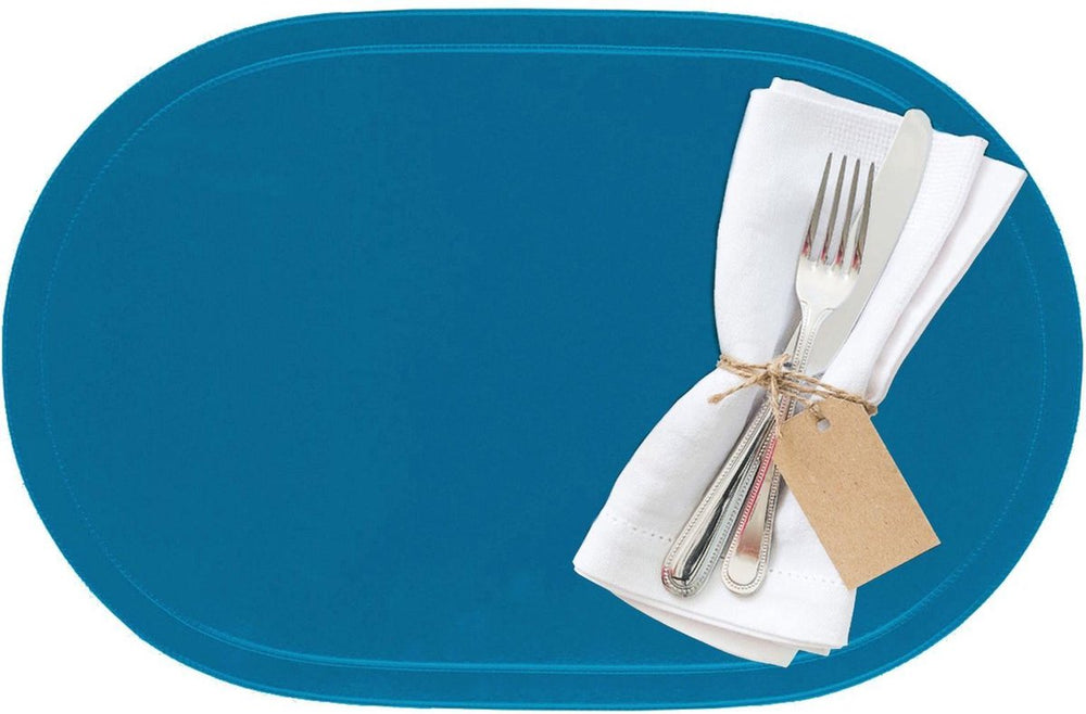 Westmark set van 4 placemats, 45,5 x 29 cm, vinyl, blauw lichtblauw, saleen-collectie: fun