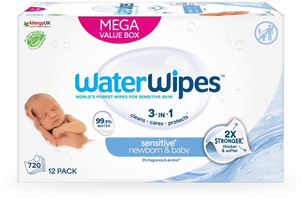 Waterwipes billendoekjes bio - 12 x 60 stuks - 720 doekjes
