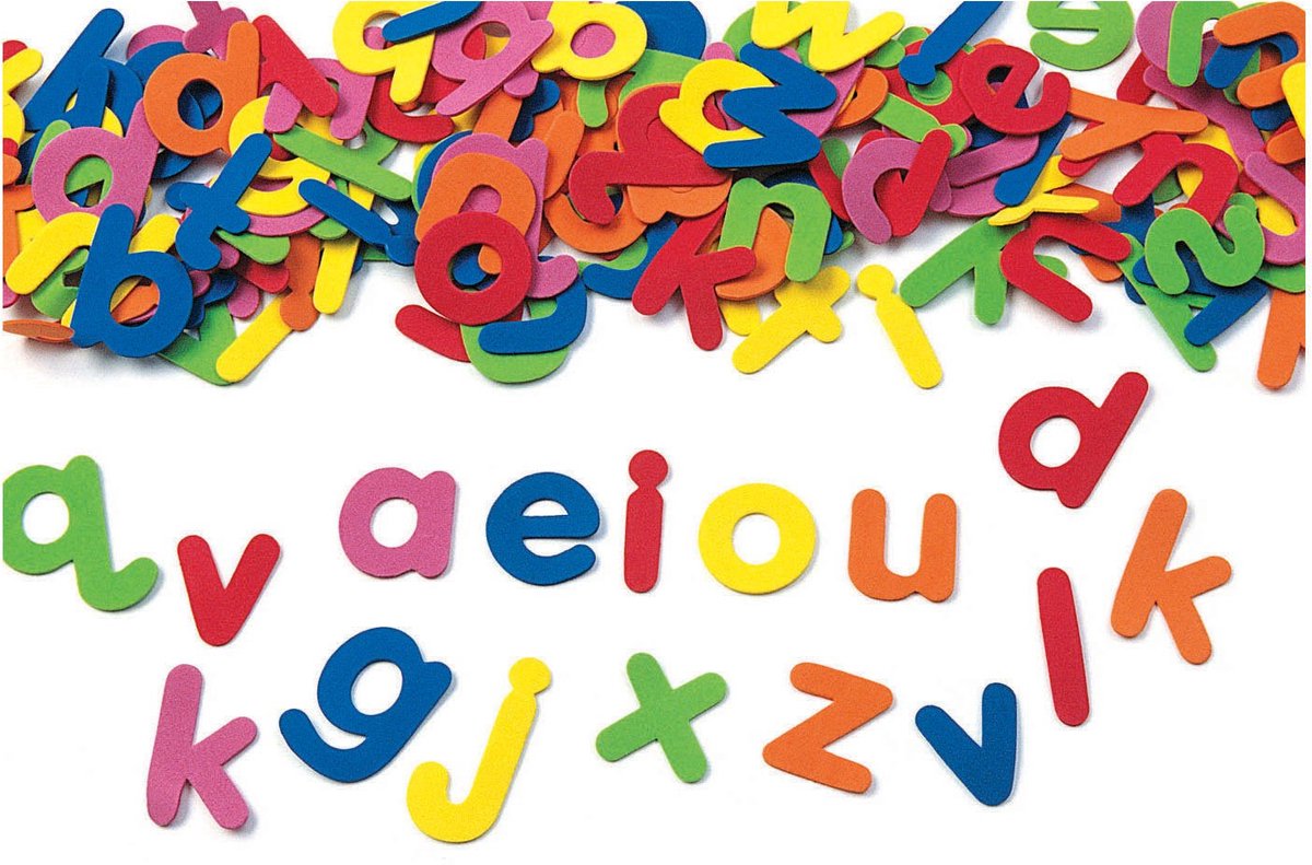 Kleuringen vaste Foam Letters Alfabet, Set van 380