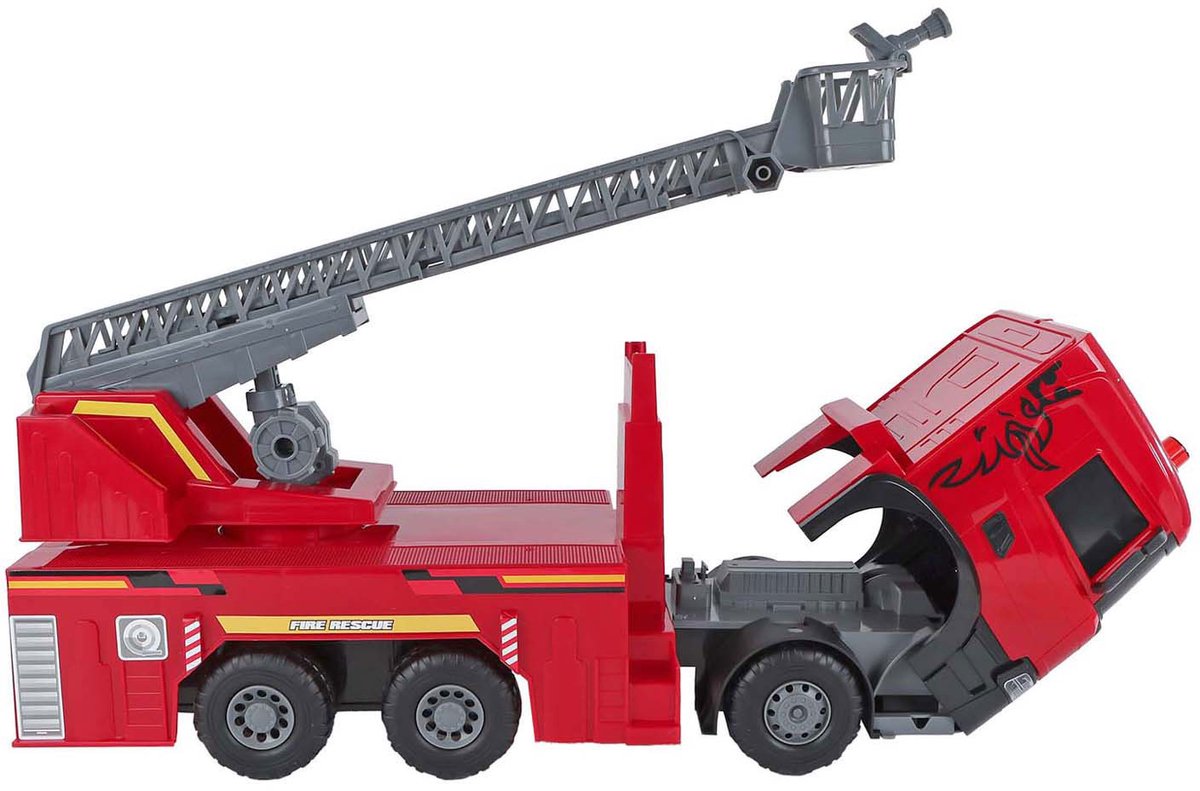 2-play scania vrachtwagen brandweerwagen frictie met licht en geluid