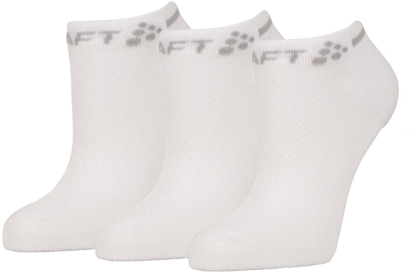 Craft active shaftless sock 3-pack unisex sportsokken - wit 37-39
