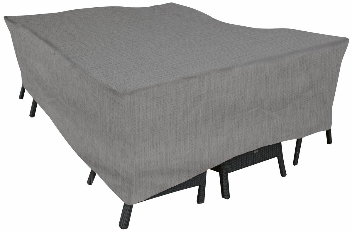 Eurotrail waterdichte hoes voor tuintafel met stoelen, zitgroep hoes, cantonic 225x175x100cm, grijs