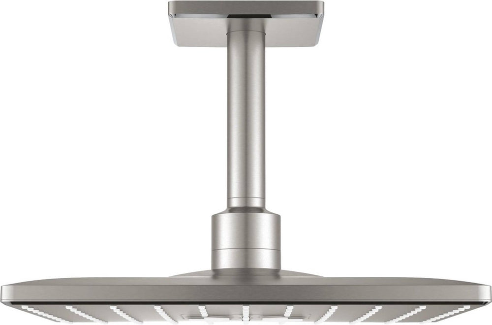 Grohe rainshower hoofddouche+arm vierkant supersteel