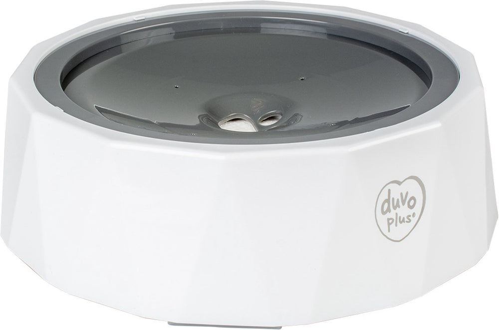 Duvo + splash-proof drinkkom 1200 ml voor katten en honden innovatief design voorkomt morsen. carbonfilter, dubbele bodem, antislip,sterk-veilig plastiek, makkelijk te onderhouden