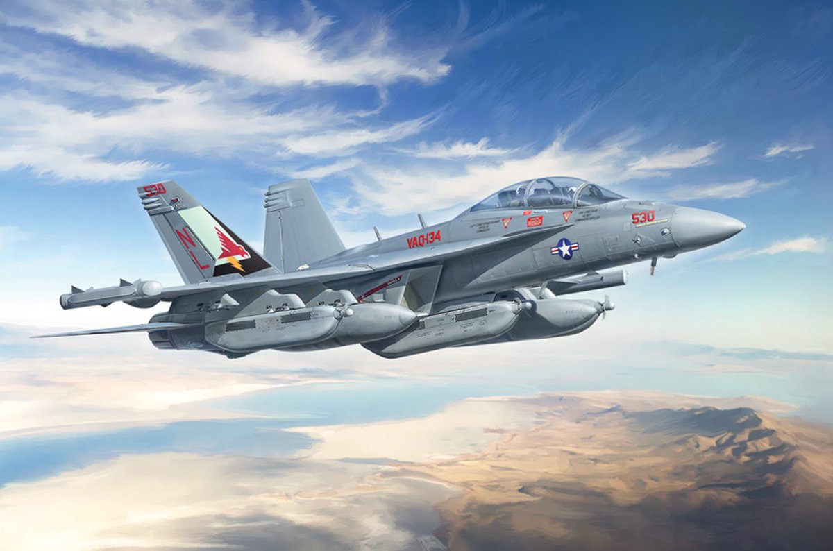 Italeri modelbouwpakket vliegtuigen - 2824 boeing ea-18g growler - us navy - raaf plastic - 1:48 - modelbouw