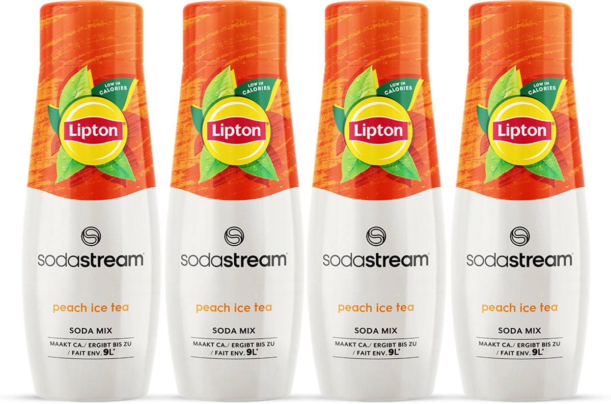 Sodastream lipton ice tea peach siroop - 4 pack