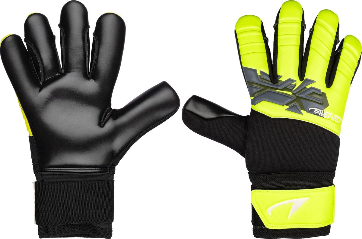 Avento fingersave keepershandschoenen - ultimate grip - volwassenen - geel - maat s