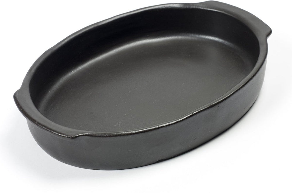Serax - pascale naessens pure - ovale oven-serveerschaal m - zwart -