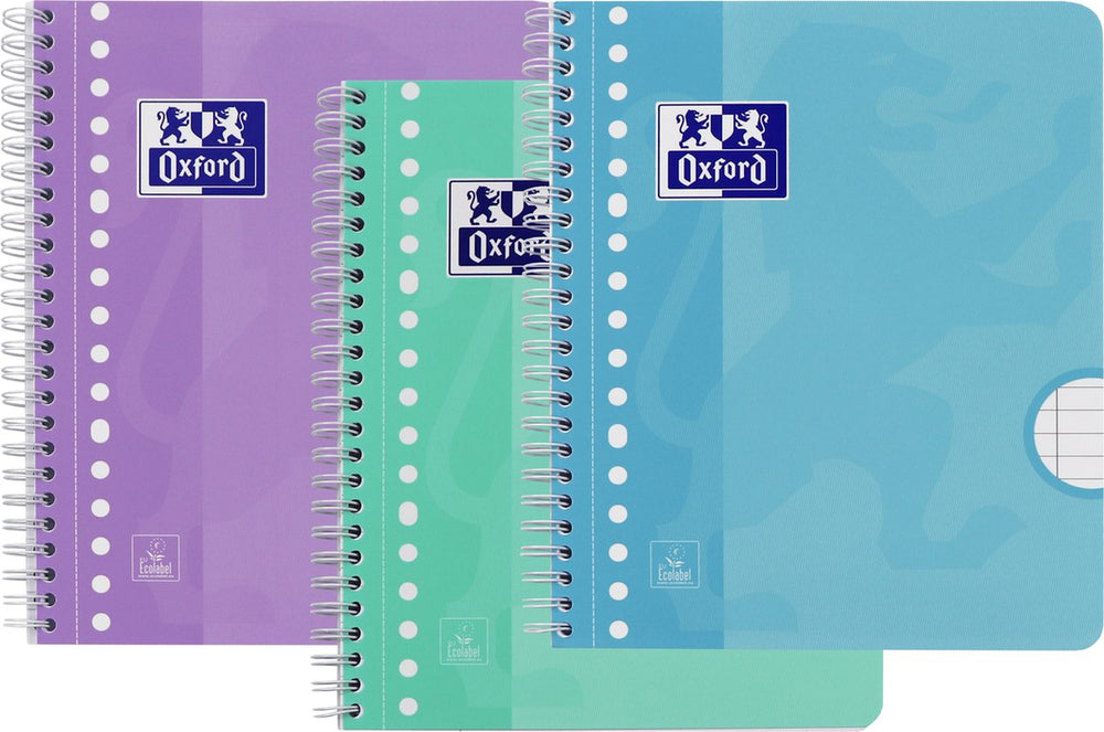 Oxford - collegeblokken - 3x a5 - pastel - lijn - schrijfblok - 80 vel