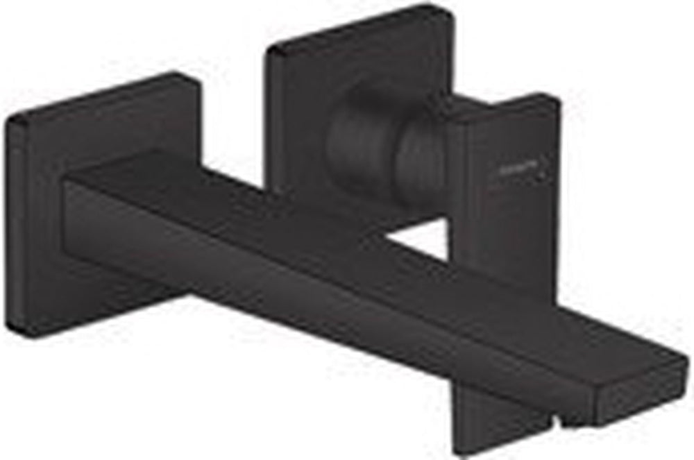 Hansgrohe metropol ééngreeps wastafelmengkraan afbouwdeel met voorsprong 225 mm en afvoerplug mat zwart