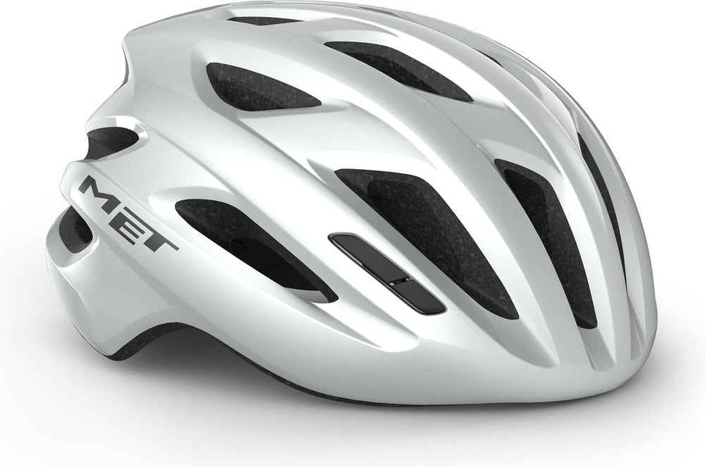 Met idolo fietshelm mannen vrouwen – race fietshelm volwassenen - maat m l (52-59cm) - white glossy
