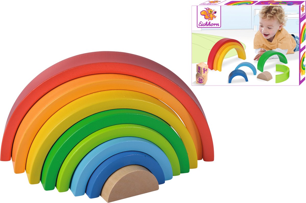 Eichhorn regenboog - sorteer en stapelspel