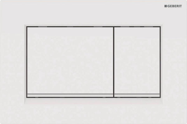 Geberit bedieningsplaat sigma30, 2-toets: wit, glazendwit
