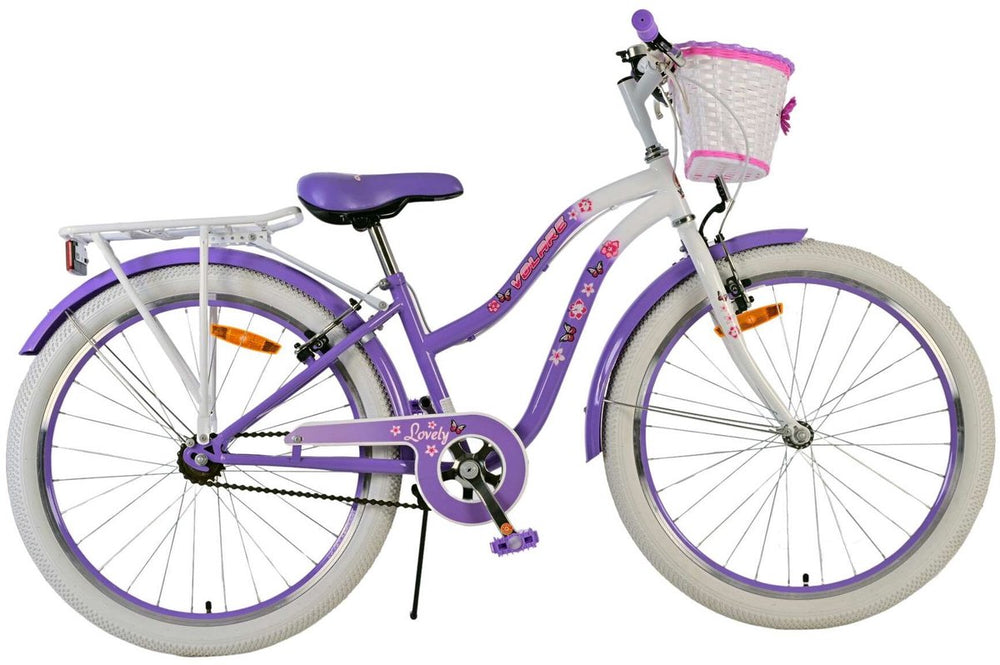 Volare mooie kinderfiets - meisjes - 24 inch - paars - twee handremmen