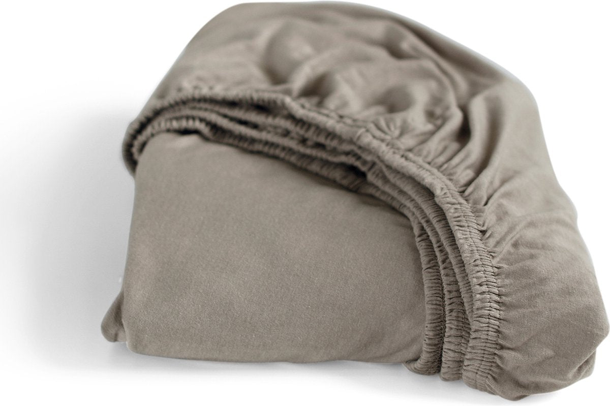 Cinderella hoeslaken - 180x200 210cm - jersey - taupe - tot 25 cm matrashoogte