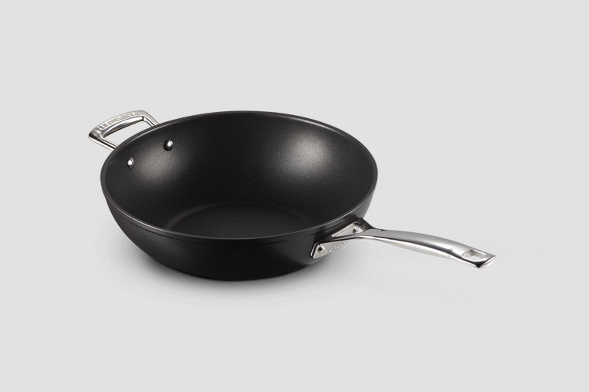 Le creuset wokpan met steel - les forgées tns - ø 30 cm 4.7 liter - standaard anti-aanbaklaag