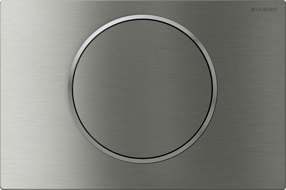 Geberit sigma10 bedieningsplaat - spoel-stop spoeling - rond - geborsteld rvs