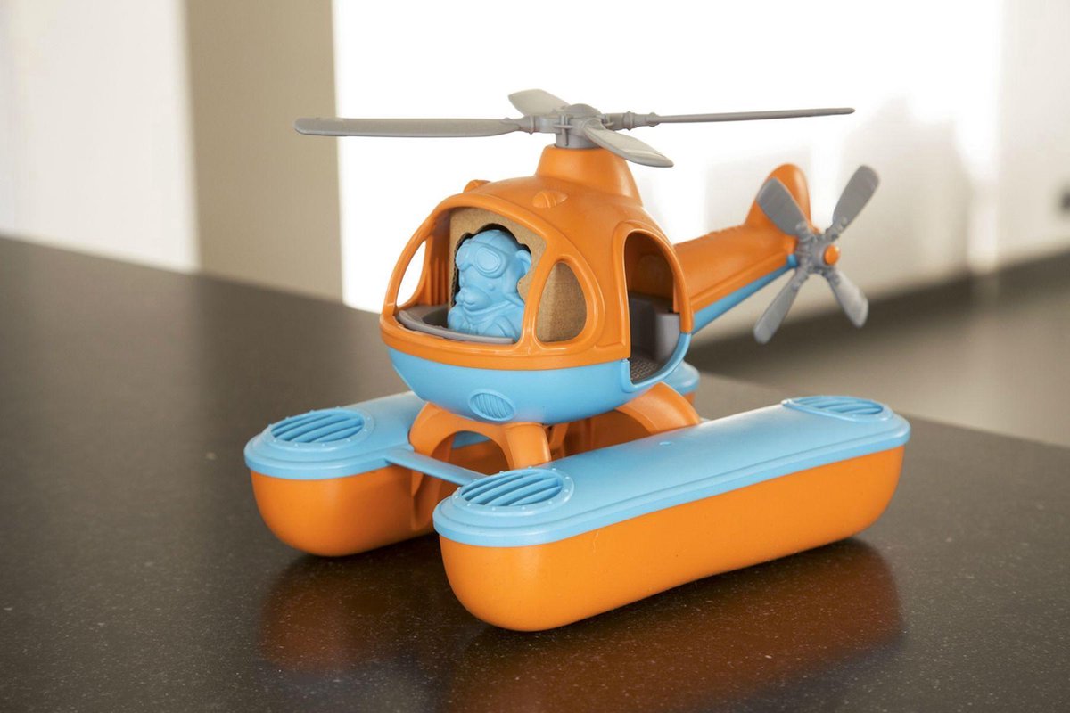 Green Toys Waterhelikopter Oranje Gerecycled Kunststof