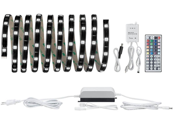 Paulmann function yourled basisset 3m rgb 28,8w zwart kunststof, 70322
