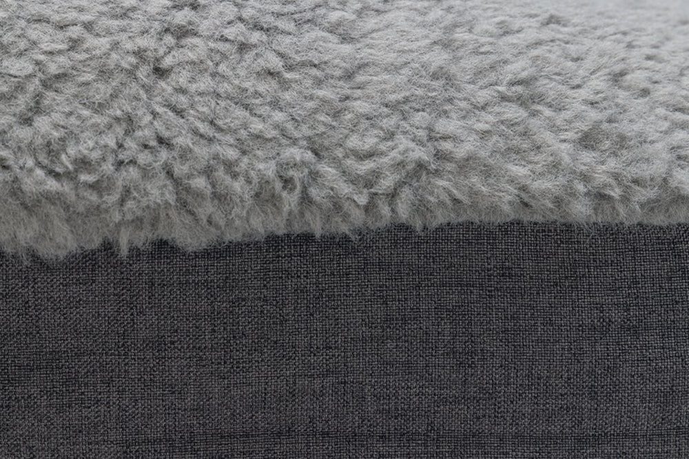 Beeztees memory foam ligbed yura - hondenkussen - grijs - 120x80x15cm