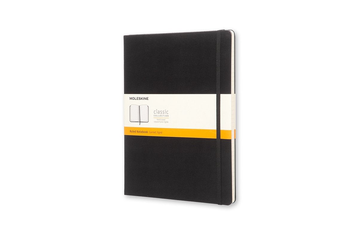 Moleskine classic notitieboek - extra large - hardcover - gelinieerd - zwart