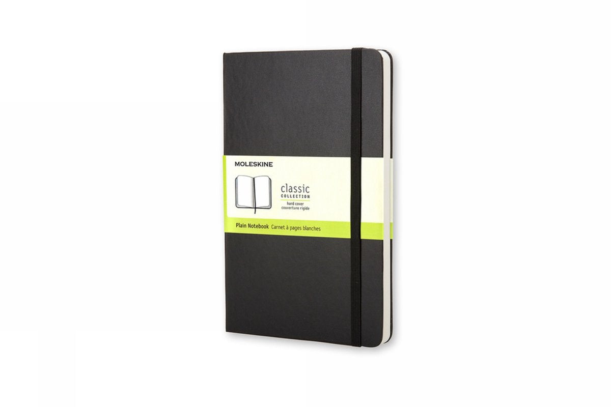Moleskine classic notitieboek - large - hardcover - blanco - zwart