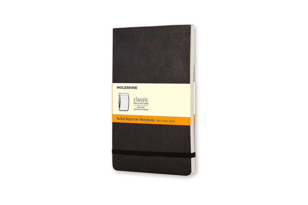 Moleskine reporter notitieboek - pocket - softcover - gelinieerd - zwart