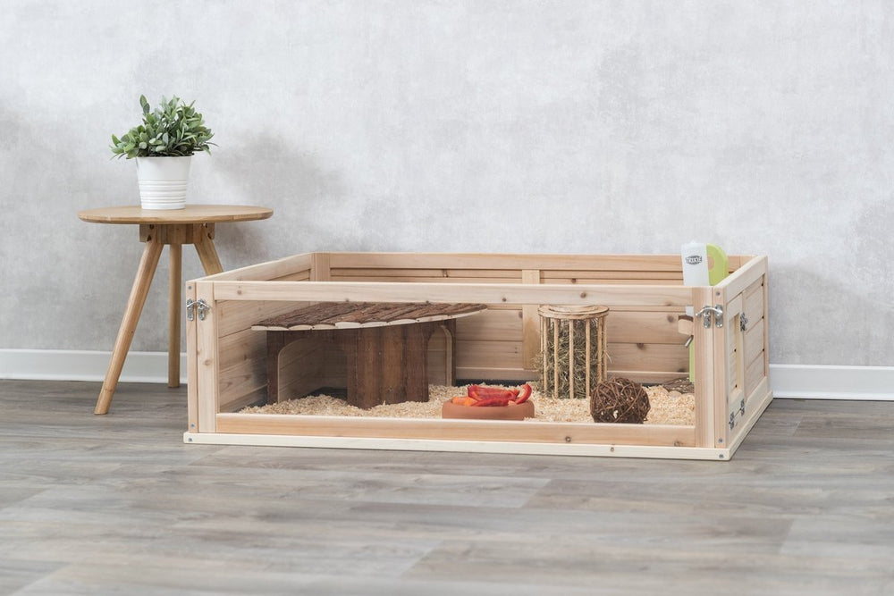 Trixie - indoor ren - cavia - hout plexiglas - 100x60x30 cm