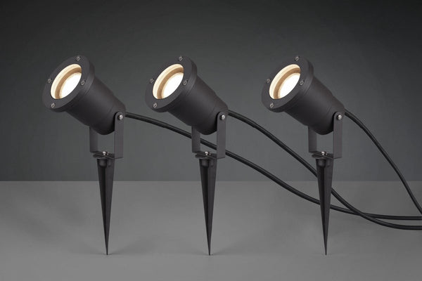 Trio ubangi - spot - antraciet - excl. 3x gu10 4,9w - buitenverlichting - ip65